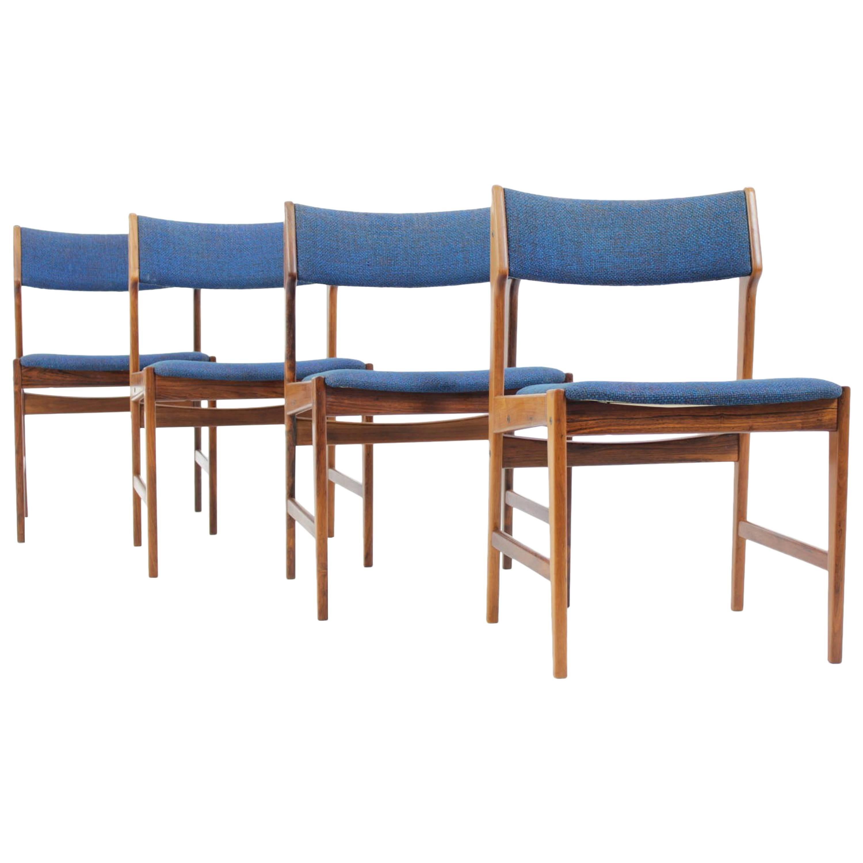 Set of Four Scandinavian Palisander Dining Chair, circa 1960