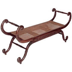 Group of Four English Style Carved Walnut Benches 12
