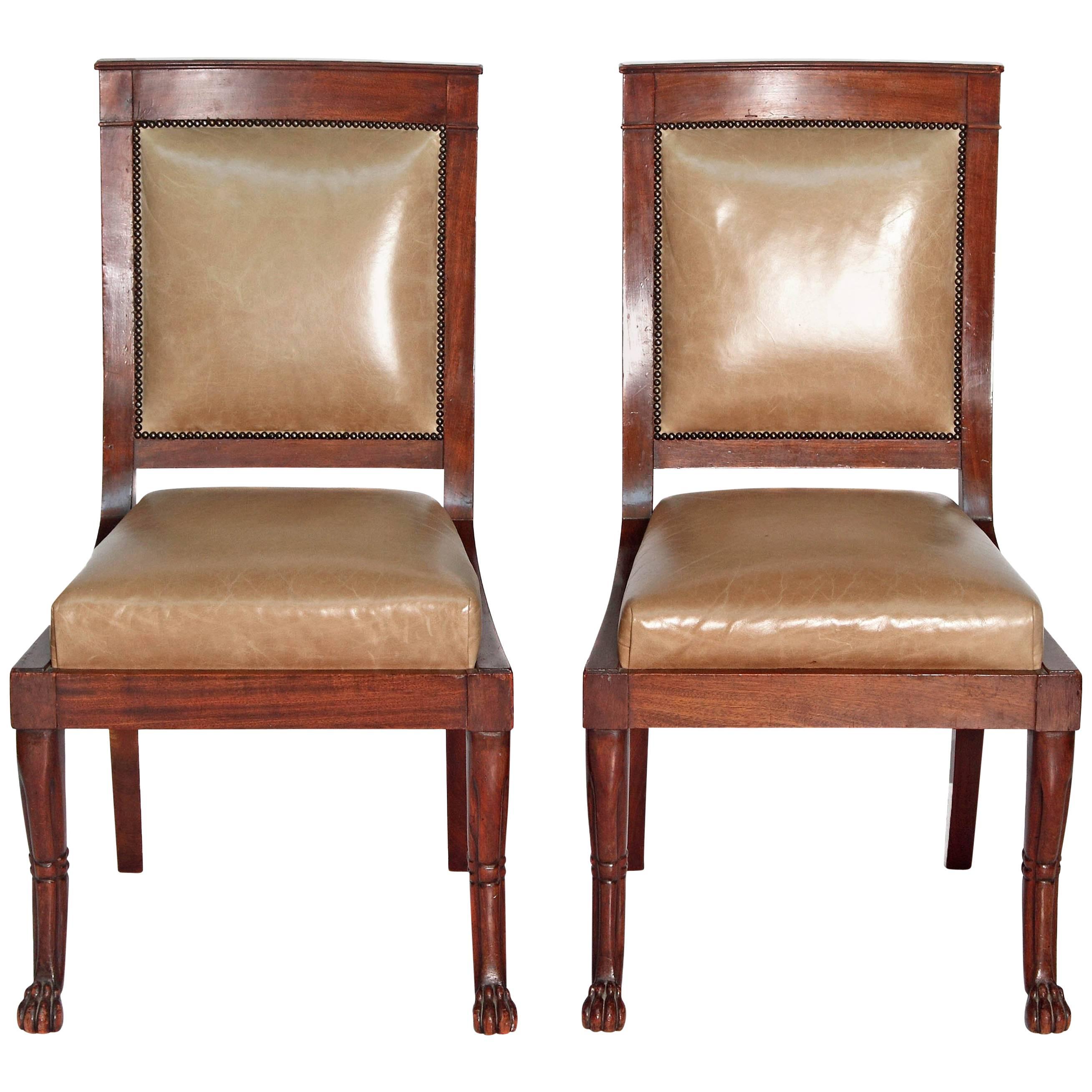 Pair of French Neoclassic Period Chairs