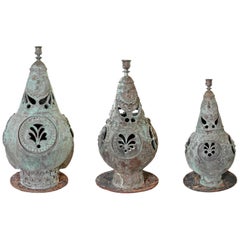 Vintage Bronze Peacock Fountains by Bjorn Wiinblad