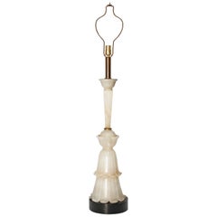 Tall Art Deco Alabaster Lamp