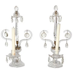 George II Cut-Glass Girandoles / Lustres