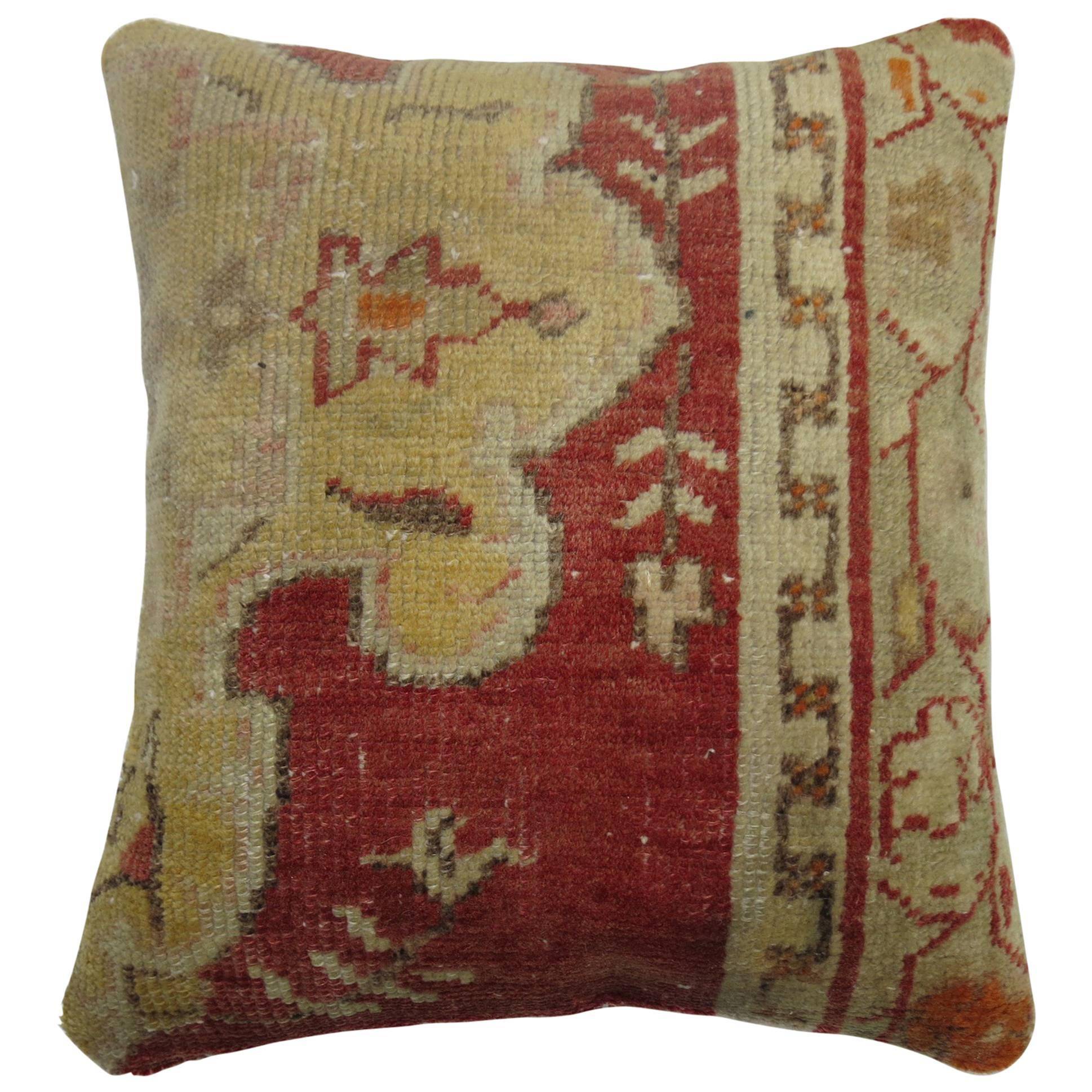 Vintage Oushak Rug Pillow