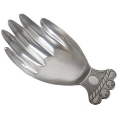 Very Rare "Hand" Caddy Spoon Made in London in 1805 by Josiah Snatt