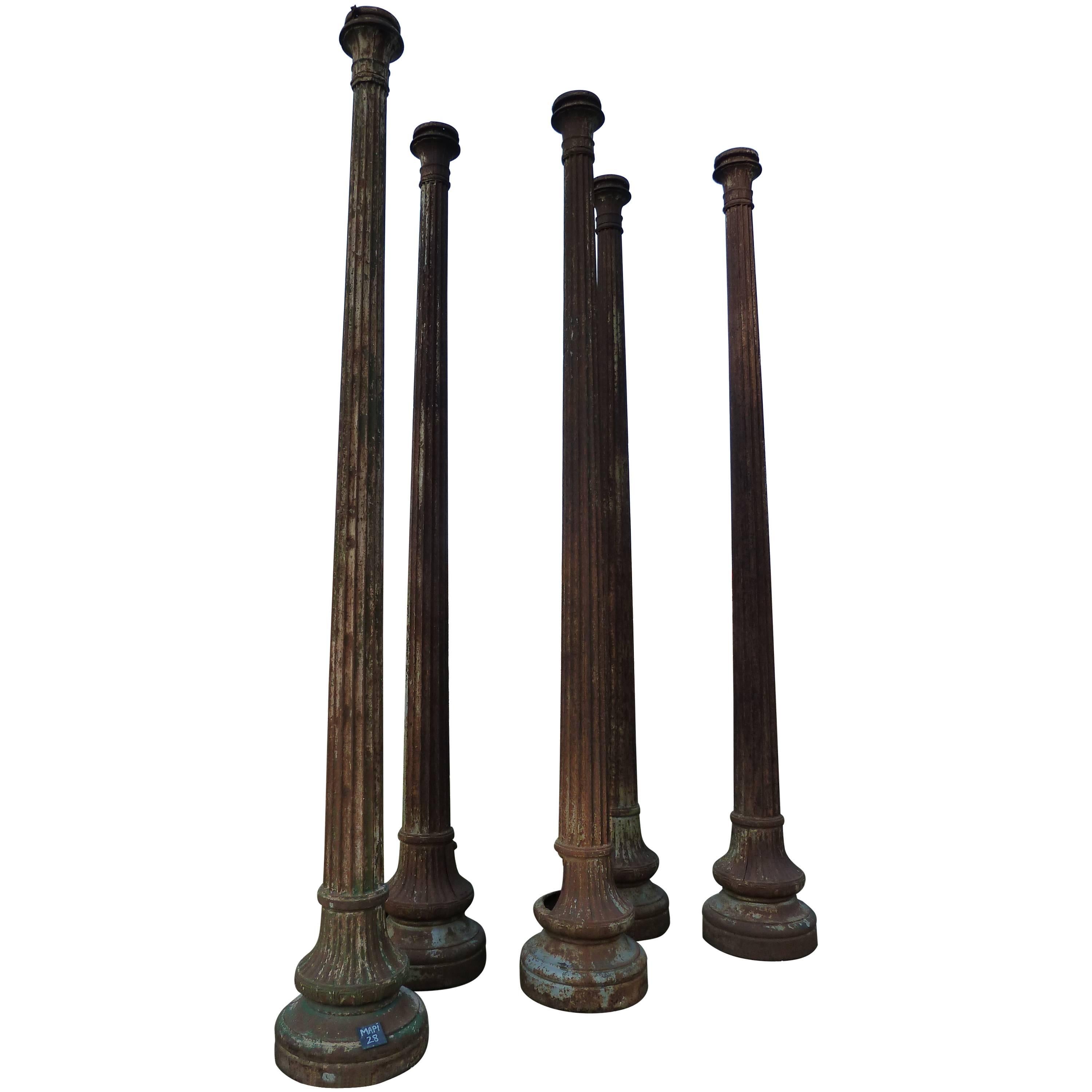 19th Century Antique Cast-Iron Doric Column, France For Sale