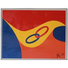 Lithographie "Friendship Rings" d'Alexander Calder, 1974