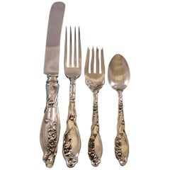 Mille Fleurs by International Sterling Silver Flatware Service Set Dinner 51 Pcs