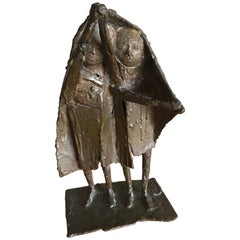 Bay Area Bronze Surrealist / Brutalist Figurative Sculpture