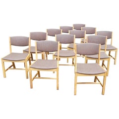 12 Danish Oak Dinner Chairs by Børge Mogens for Magnus Olesen, 1973