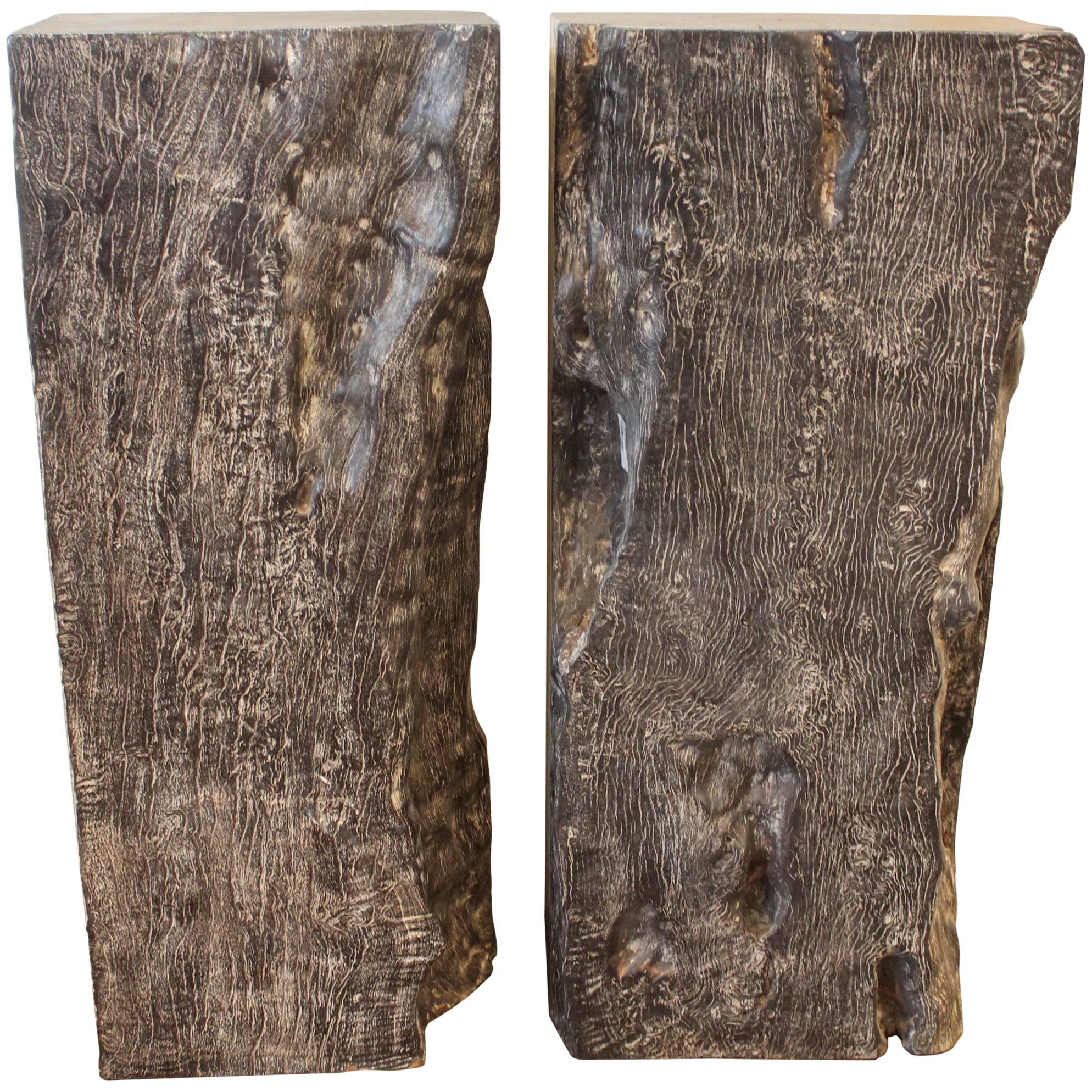 Ebonized Lychee Wood Beam Segment