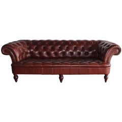 Used Genuine Designer George Smith Chesterfield Leather Sofa
