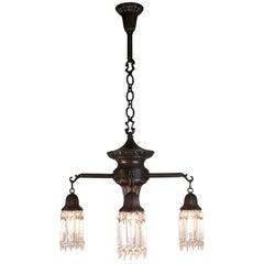 Four-Light Sheffield Chandelier Fitted with Crystal