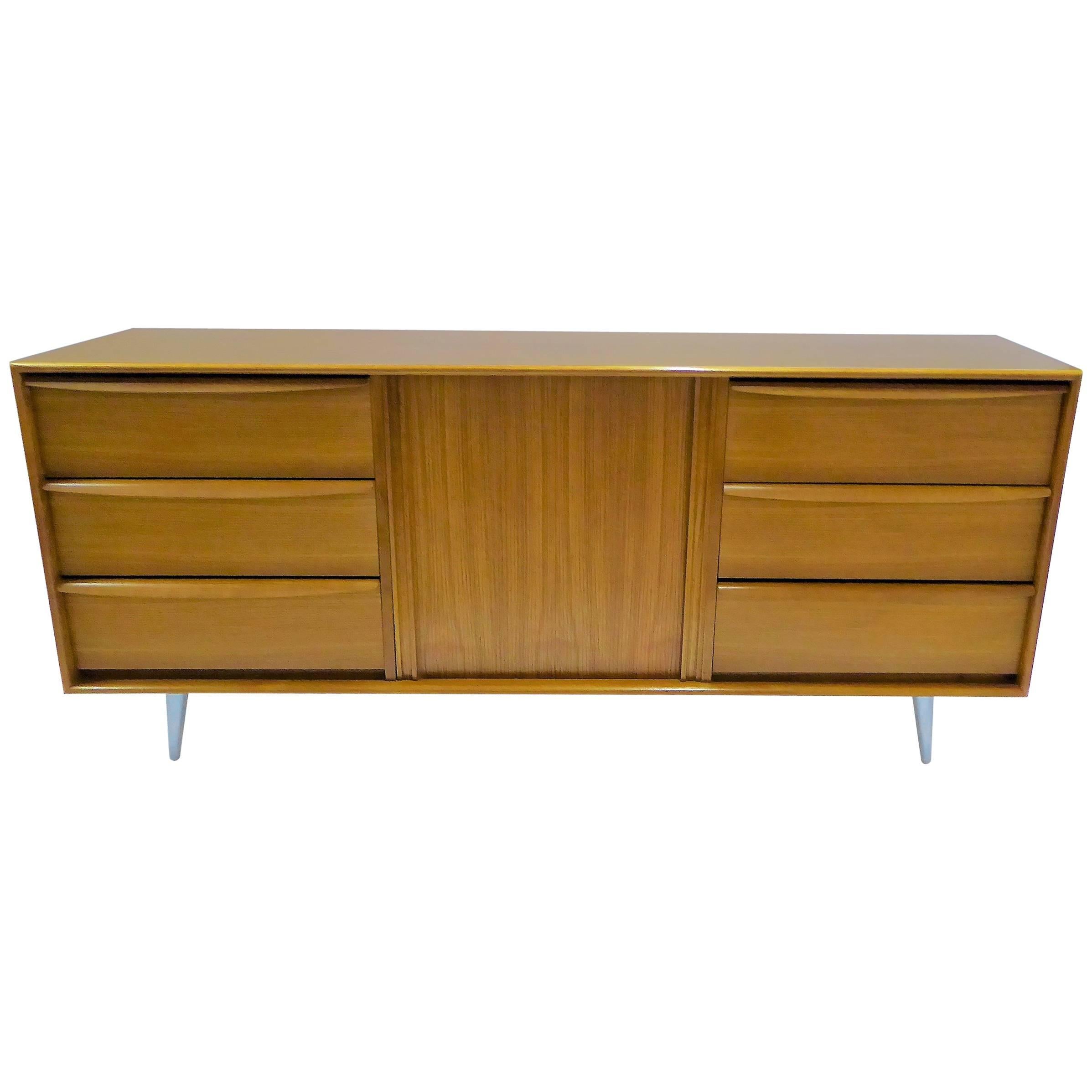 1970s Fine Danish Teak Sideboard Credenza