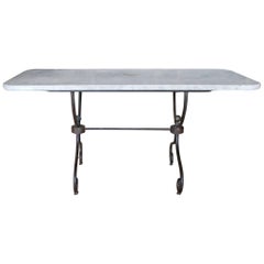 Antique 19th Century French Iron Butcher
s Table