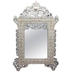 Syrian Mother-of-Pearl Mirror Vintage Syrian Mother-of-Pearl Mirror