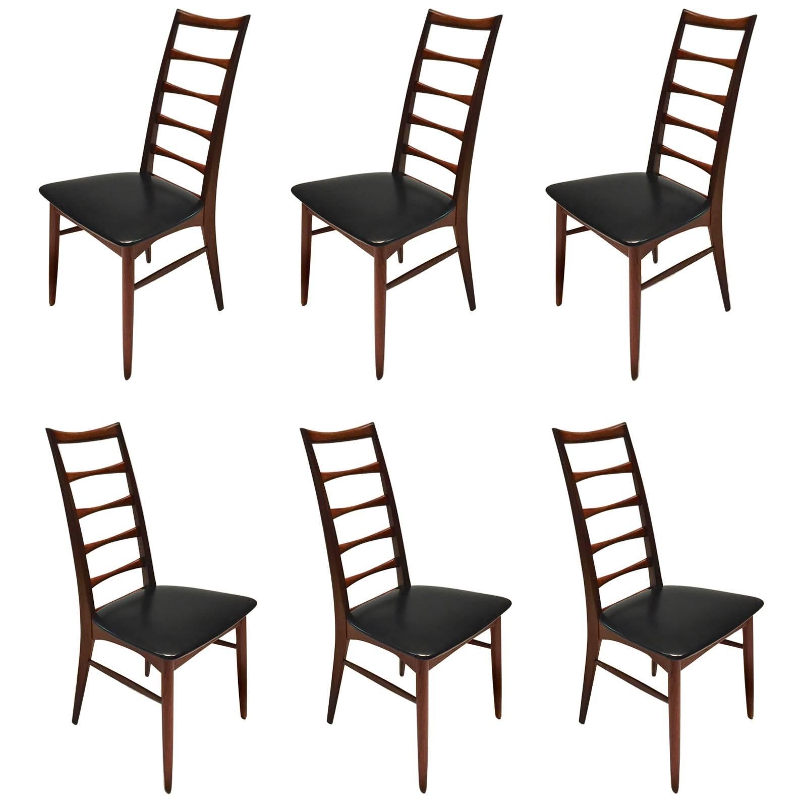 Six Lis Dining Chairs by Niels Koefoed, Denmark, circa 1965