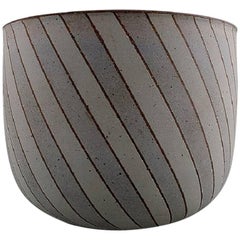 Vintage Bente Brosbol Hansen F 1961 Ceramic Vase, Glazed Stoneware