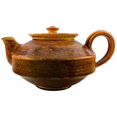 Kähler, Denmark, Glazed Stoneware Teapot in Uranium Yellow Glaze