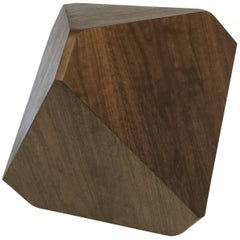 William Earle Hal Faceted Stool or Side Table in Dark Walnut 1