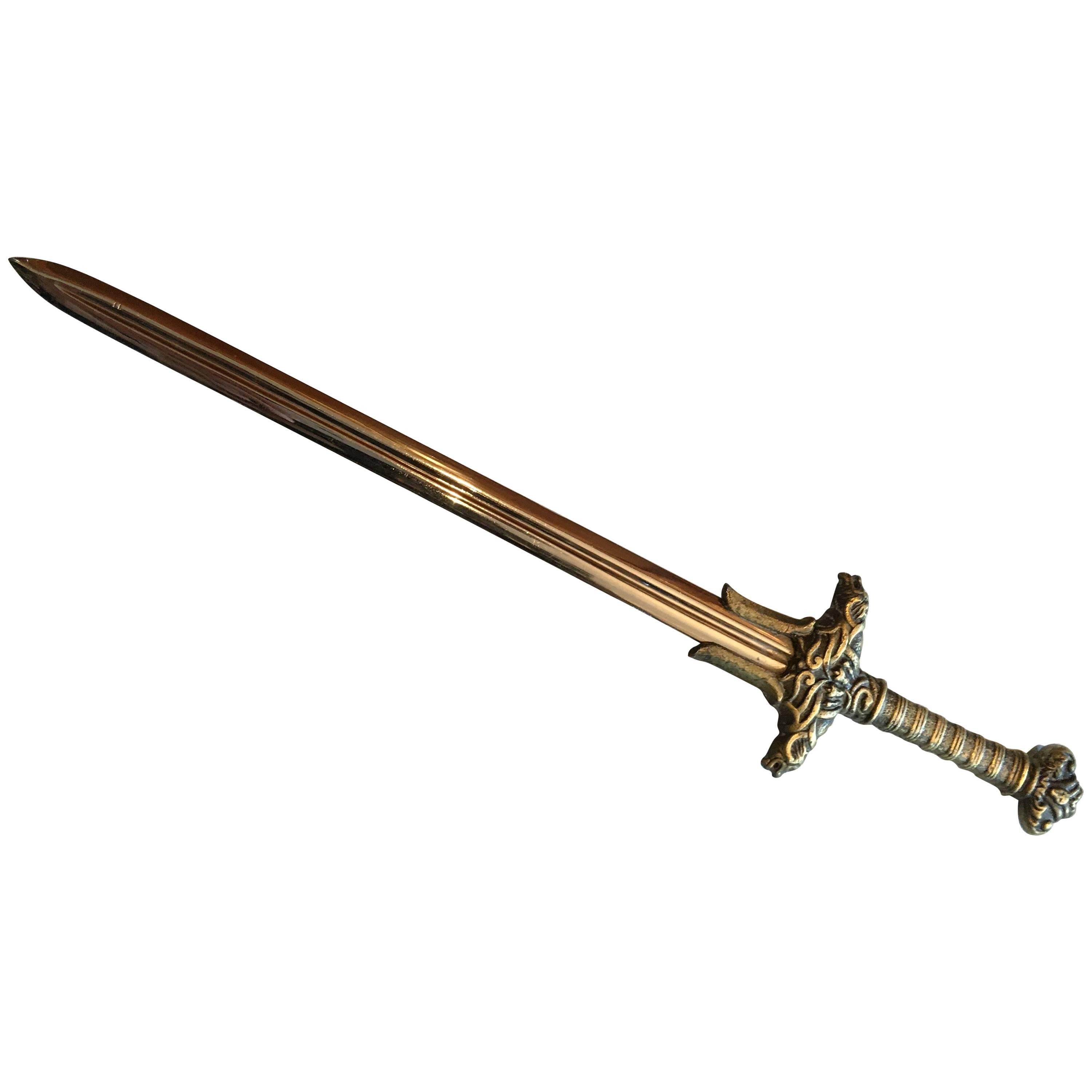 Brass English Gothic Letter Opener