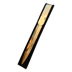 Used Gold Plate Letter Opener with Felt Case