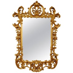 Carved Gilt Wood Chippendale Period Mirror