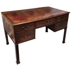 George III Period Mahogany Double Sided Writing Table