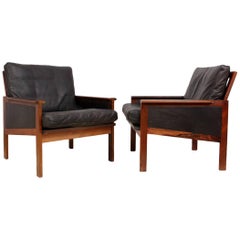 Pair of Capella Armchairs by Illum Wikkelso for Eilersen