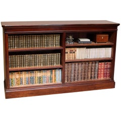 Victorian Low Open Mahogany Bookcase