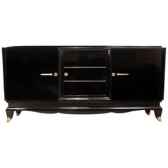 French Art Deco Black Sideboard, circa 1920