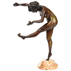Art Deco Bronze Figure of a Juggler by Claire Colinet, circa 1925