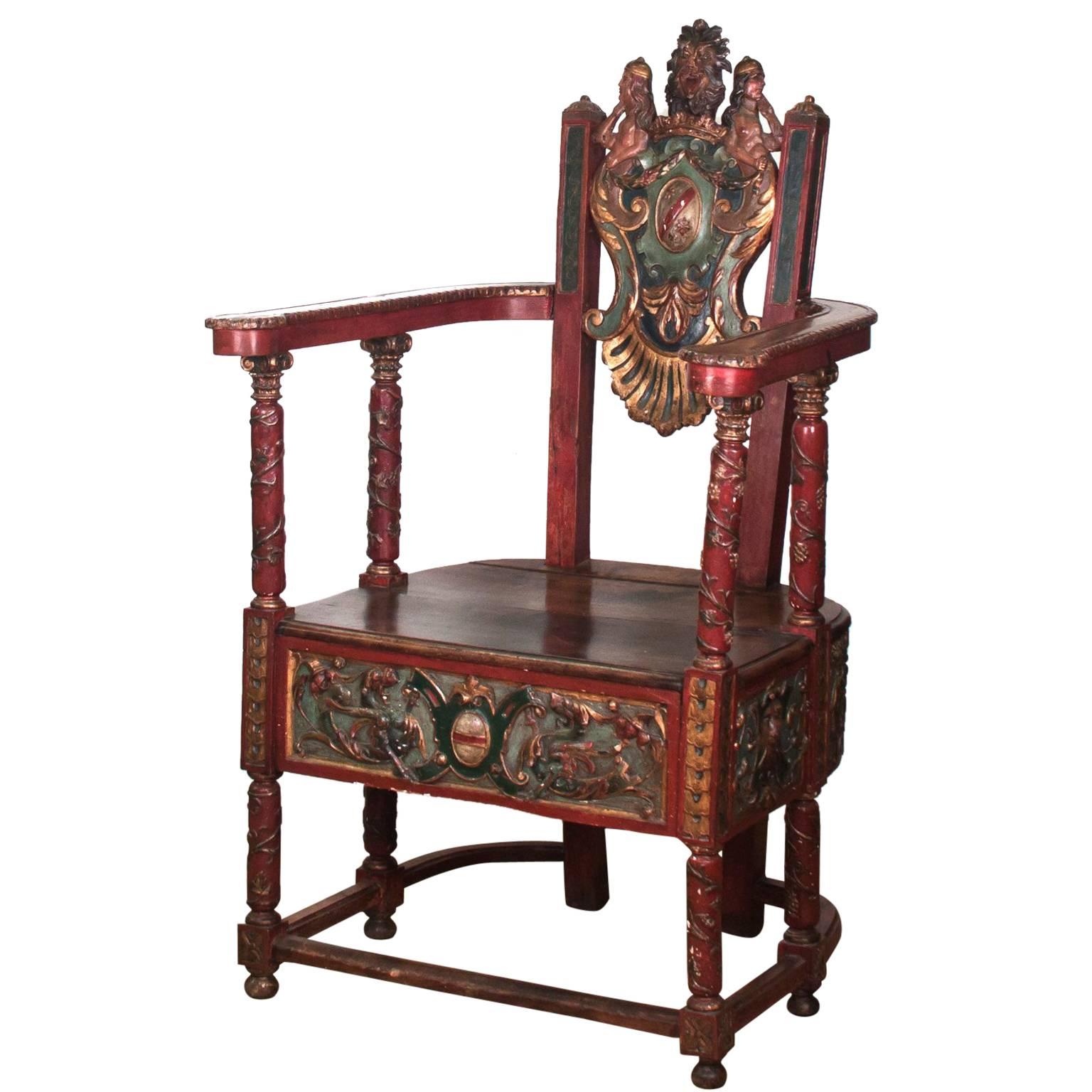 17th Century French Wooden Chair, Renaissance