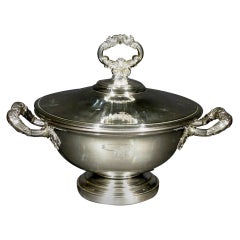 A Rare Early 19th Century Silver Plated Lidded Tureen, France, Circa 1830