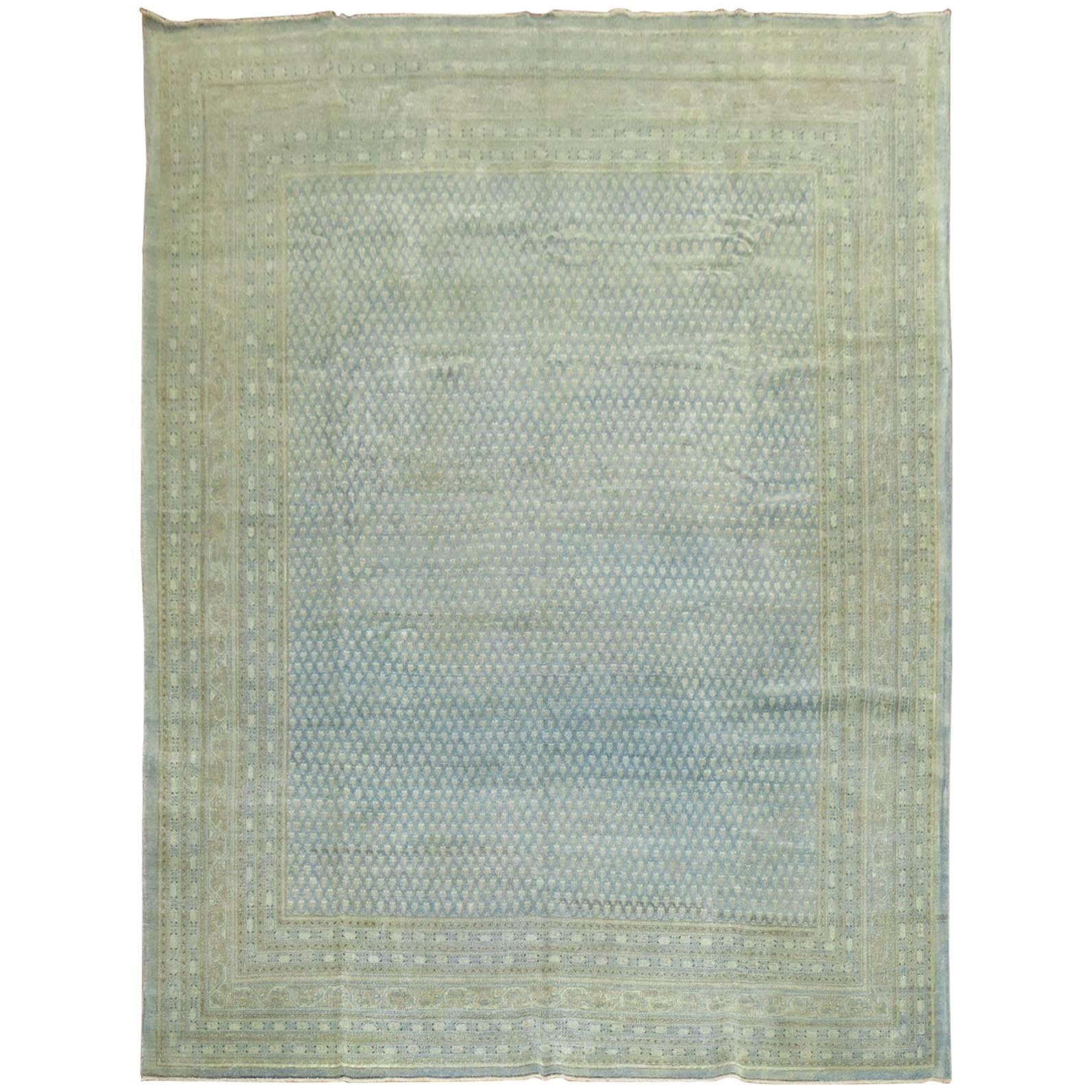 Aqua Blue Persian Seraband Antique Rug