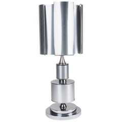Steel and Aluminium Table Lamp, French, 1970s 11