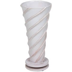 Tapered Spiral Ceramic Vase, French, 1930s 11