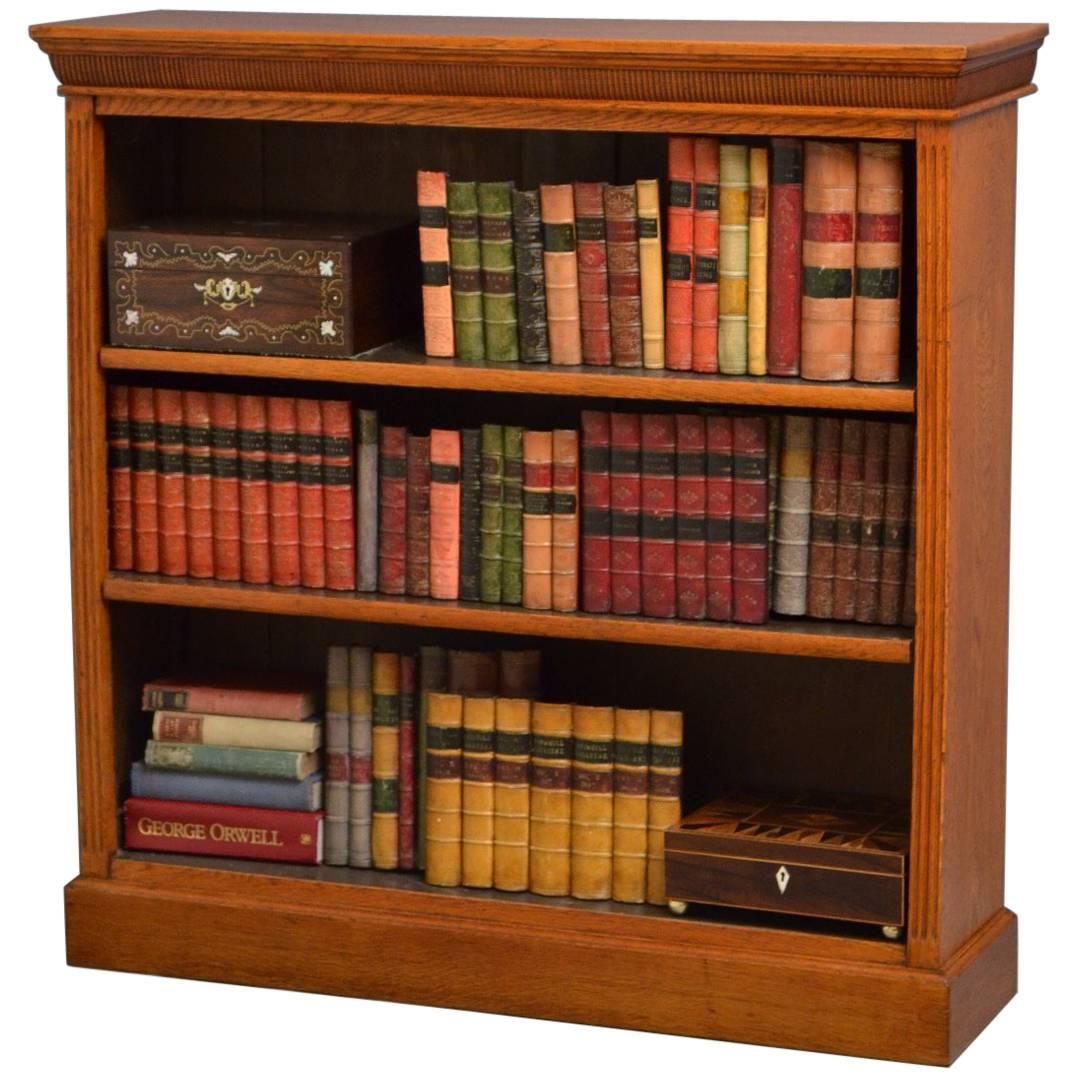 Victorian Oak Open Bookcase