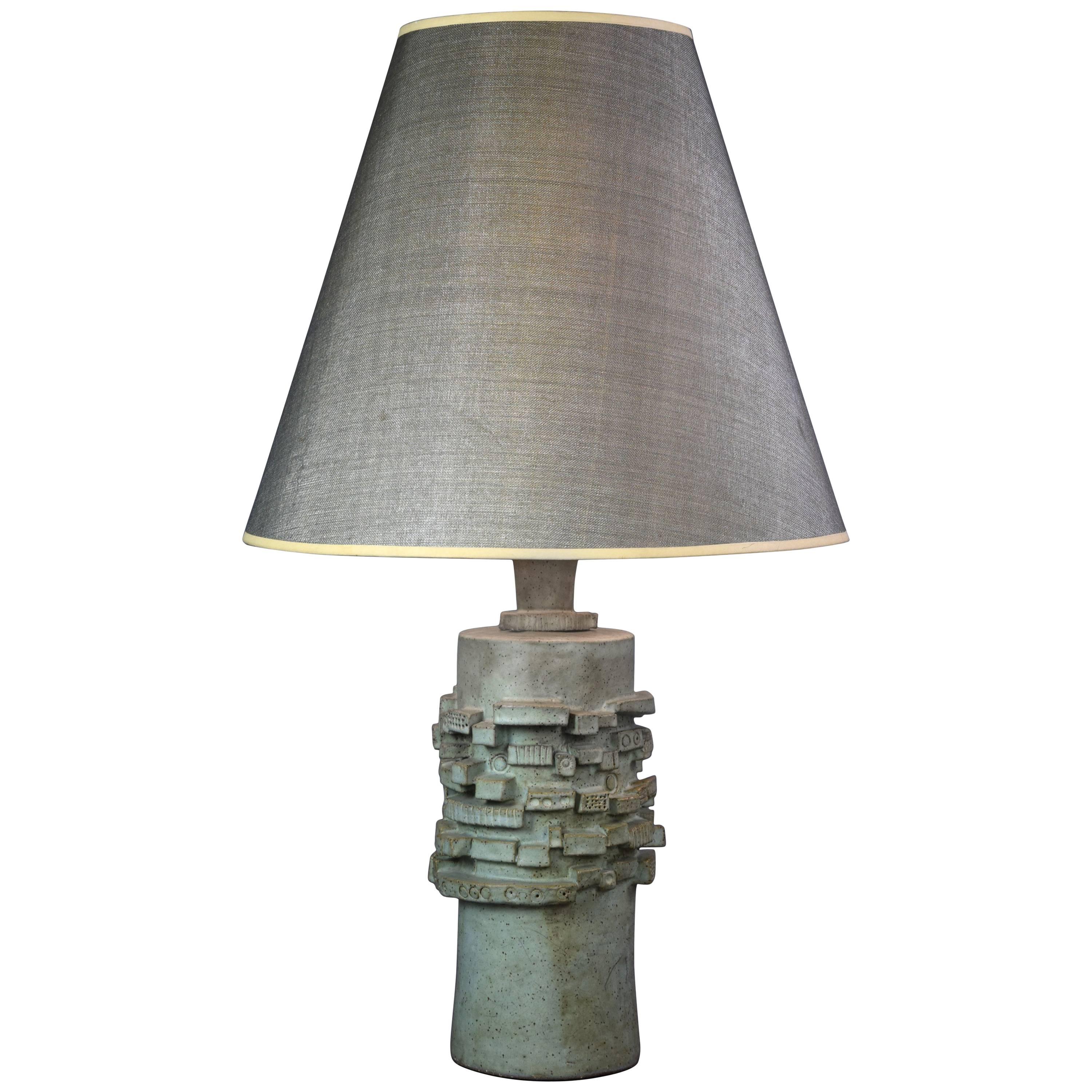 1970s Abstract Ceramic Lamp For Sale