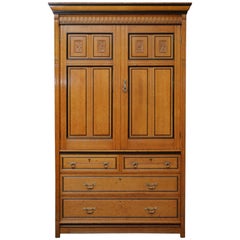 Antique Victorian Oak Lamb of Manchester Wardrobe