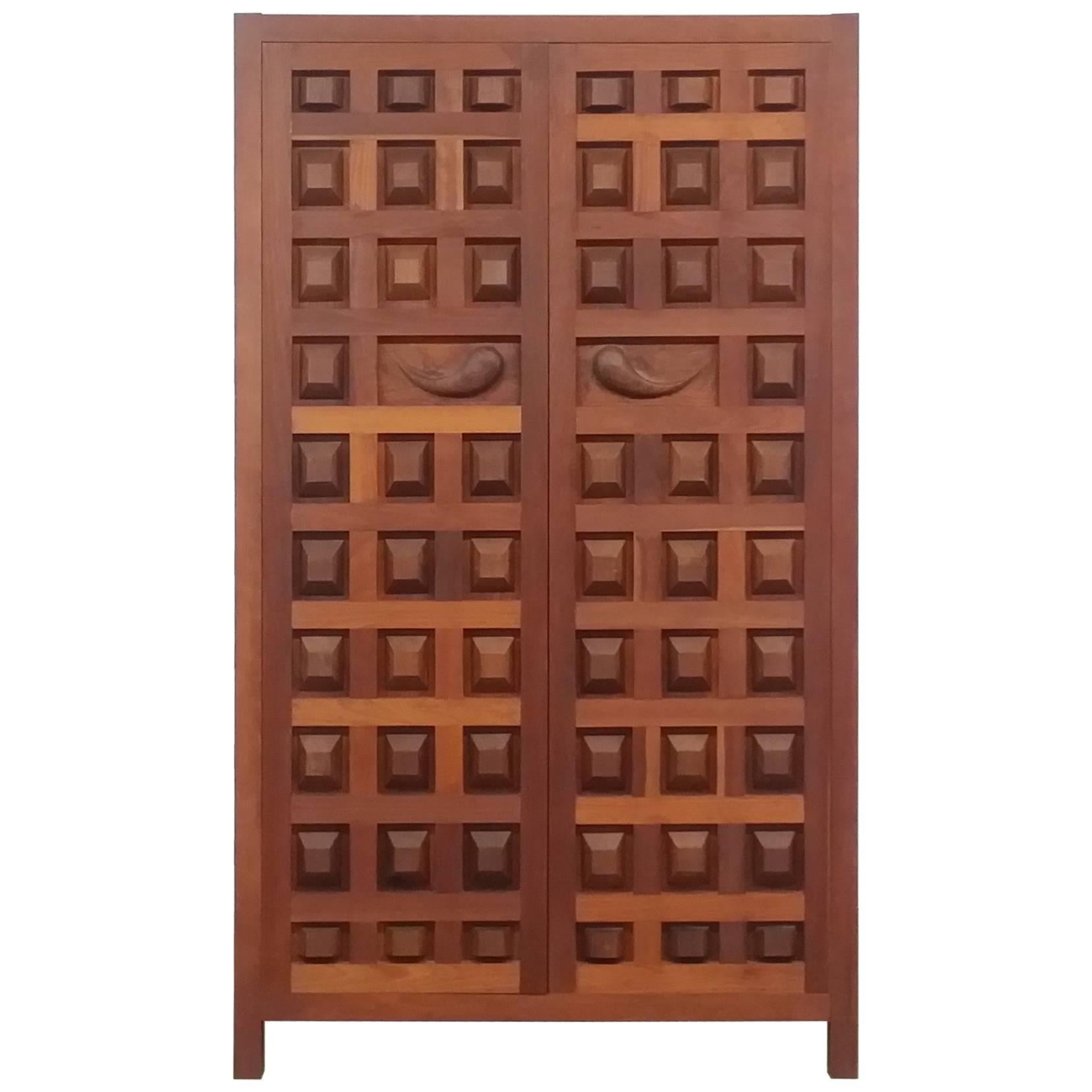 Studio Cabinet in Cherry and Black Walnut by Sam Forrest For Sale