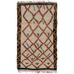 Boho Chic Vintage Berber Moroccan Azilal Rug with Modern Tribal Style 11