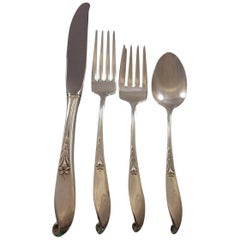 Wishing Star by Wallace Sterling Silver Flatware Set for 12 Service 80 Pieces