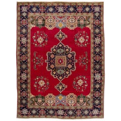 Vintage Persian Tabriz Rug