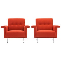 Pair of George Nelson Thin Edge Armchairs No. 5481 for Herman Miller, 1954 Pair of George Nelson Thin Edge Armchairs No. 5481 for Herman Miller, 1954