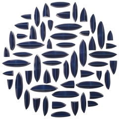 Maren Kloppmann Ceramic "Wall Pillows Blue Circle"