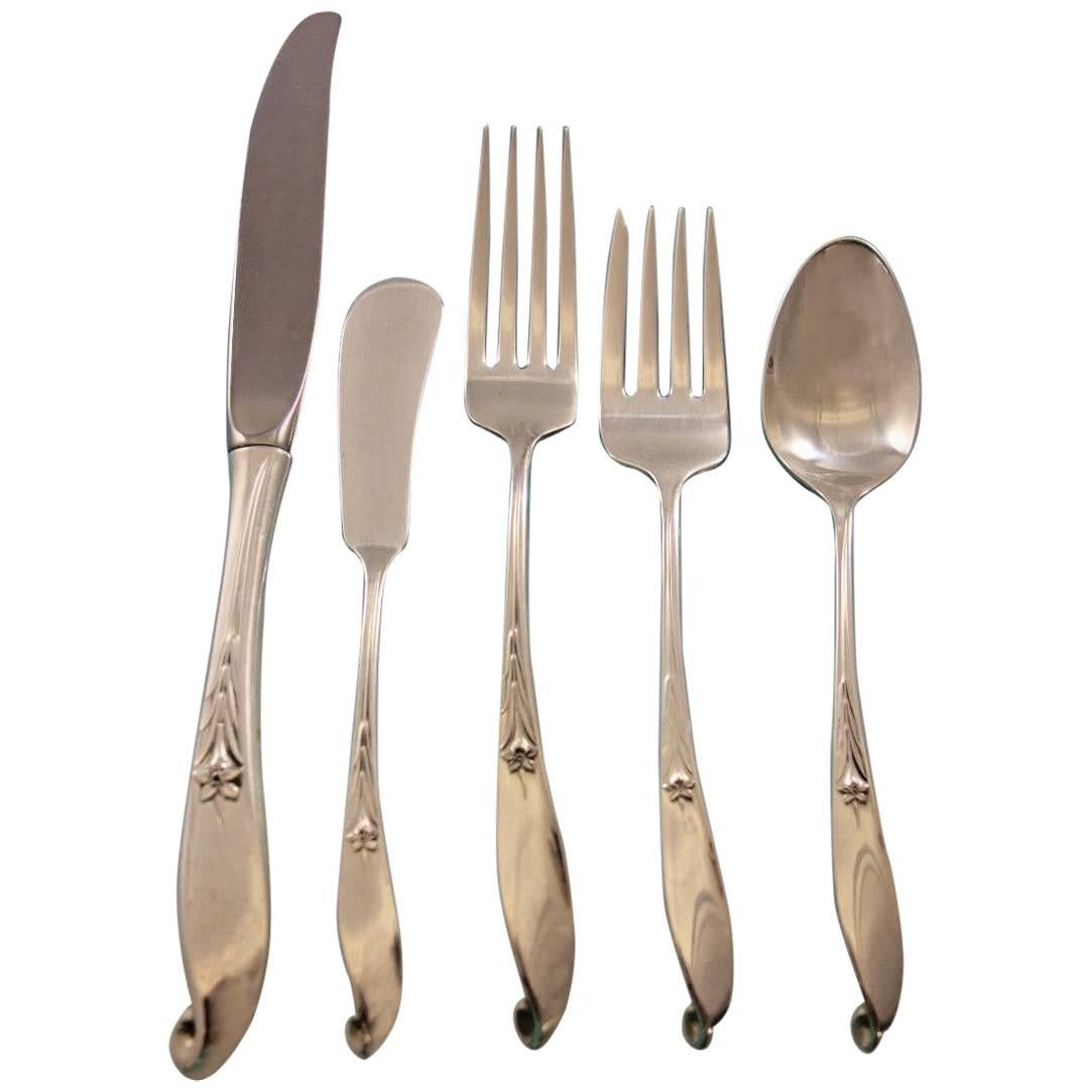 Wishing Star by Wallace Sterling Silver Flatware Set for 8 Service 44 Pieces For Sale