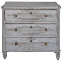 Swedish Chest of Drawers with Reeded Lozenges 5