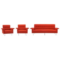George Nelson for Herman Miller Thin Edge Sofa and Pair of Chairs