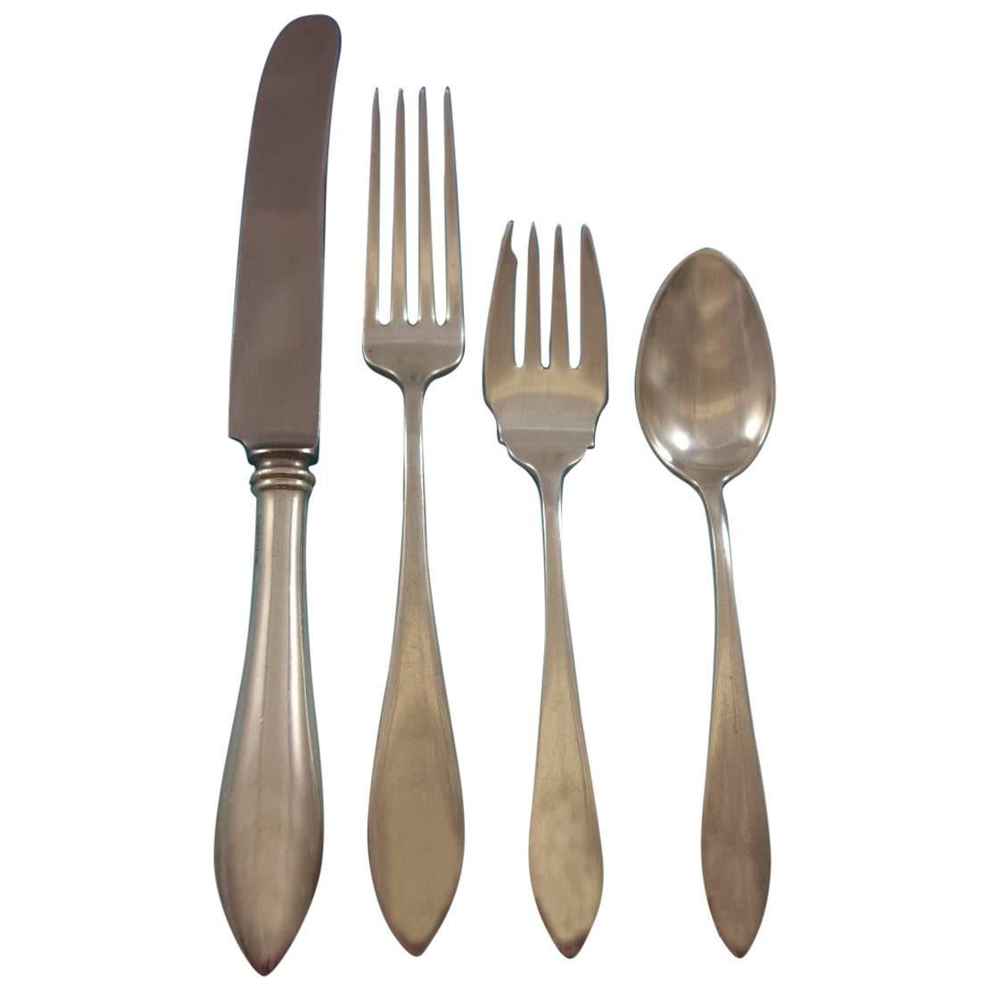 Servicio de cubiertos de plata de ley John Adams by Watson 31 piezas
