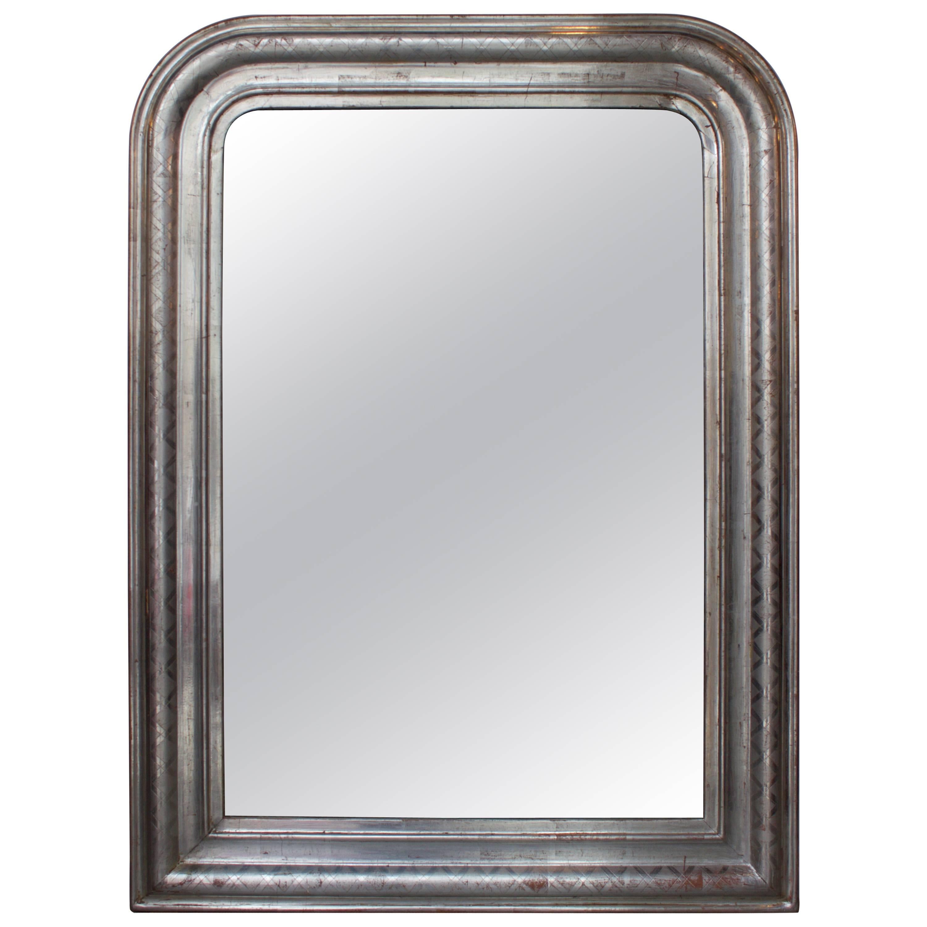 French Silver Louis Philippe Mirror For Sale